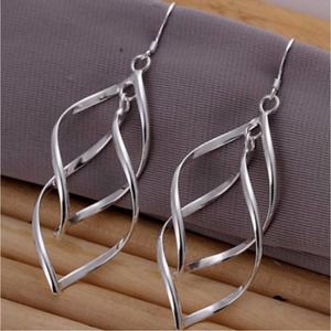 Sterling Silver Plated Long Dangle Earrings